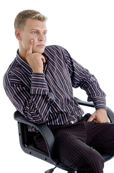 Businessman thinking carefully — Stock Photo, Image