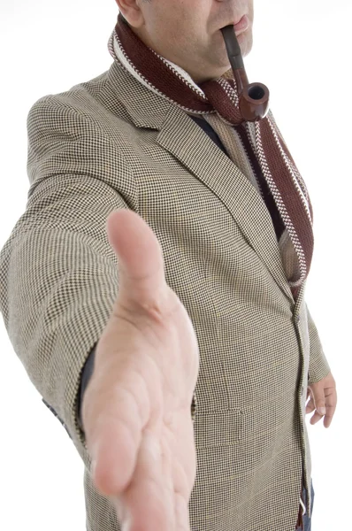 Homem oferecendo apertar a mão, close up — Fotografia de Stock
