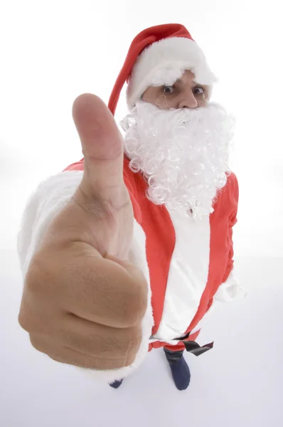 サンタ クロースの親指のジェスチャーを示す圣诞老人显示手势竖起大拇指 — 图库照片