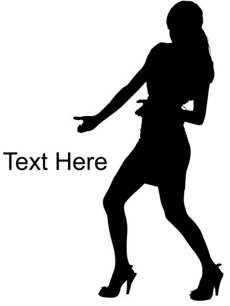 Silhouette of young businesswoman — Stock Photo, Image