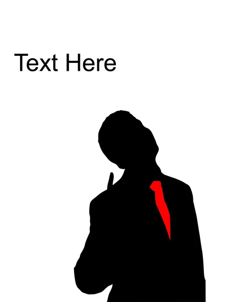 Silhouette of young businessman — Stock Photo, Image