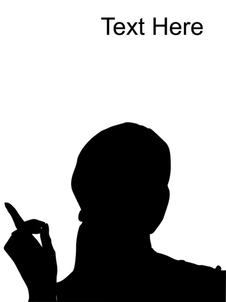 Silhouette of young lady — Stock Photo, Image