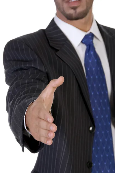Biznesmen oferujący uścisk dłoni — Zdjęcie stockowe
