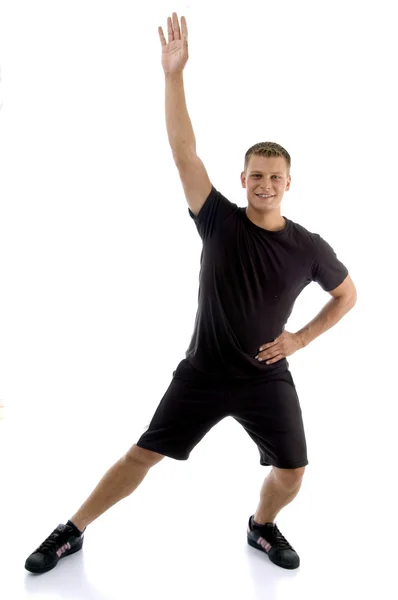 Exercício jovem homem apto — Fotografia de Stock