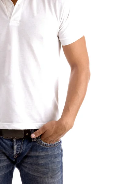 Kropp del av manlig modell, närbild — Stockfoto