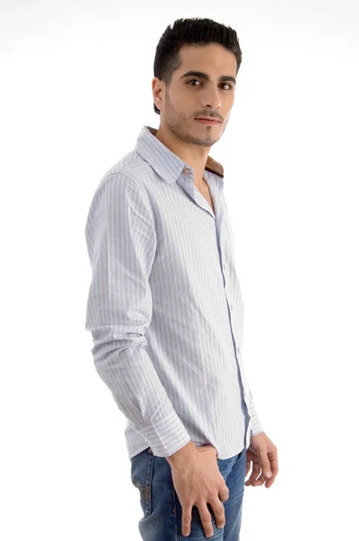 Side pose of standing man — Stock Photo, Image