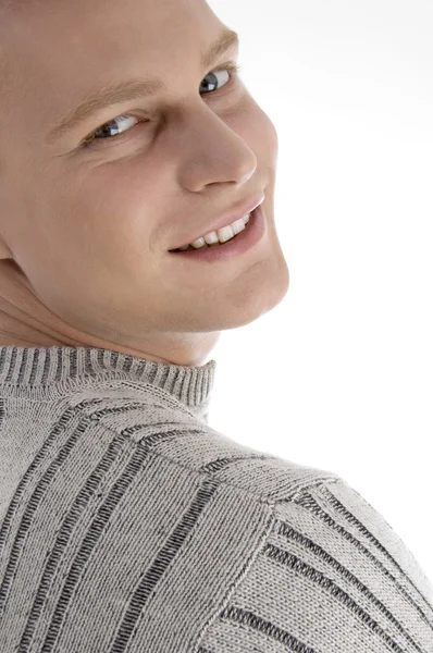 Close up of handsome man smiling — Stock Photo, Image