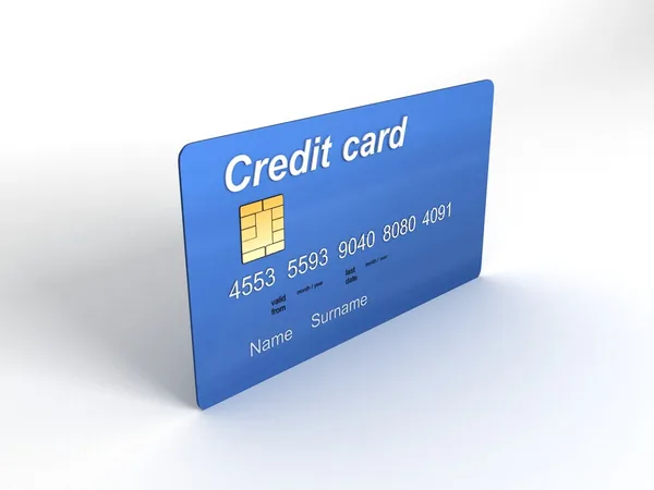 stock image Credit card in three dimensions