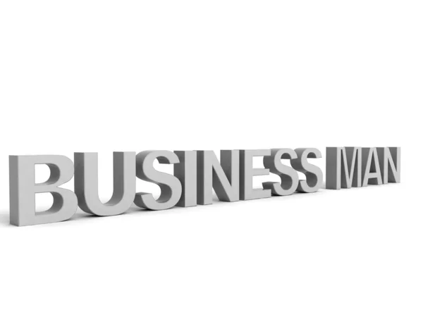 3D słowo biznesmen w kolorze szarym — Zdjęcie stockowe