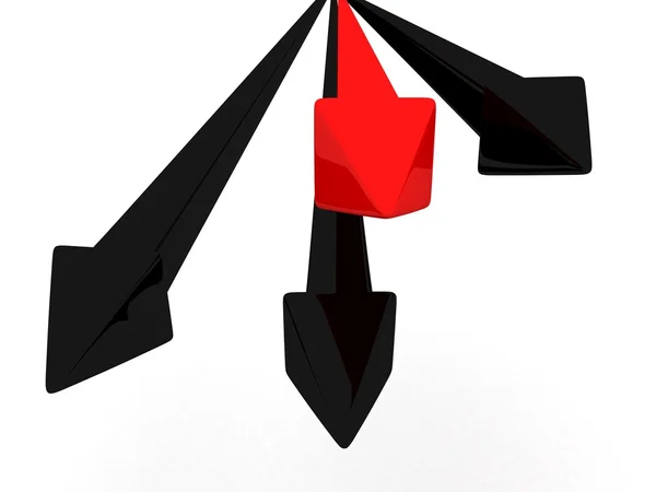 3d red and black arrows — Stock Photo, Image