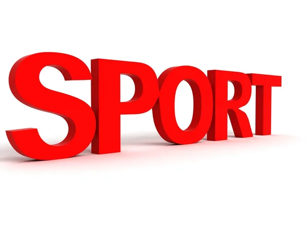 3d sport word in red — Stock Photo, Image