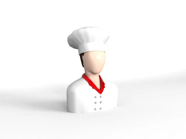 3D-karakter van de chef-kok — Stockfoto