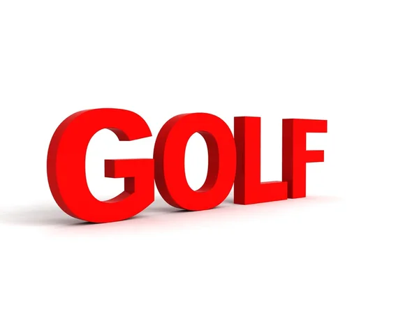 Texte de golf 3d en rouge — Photo