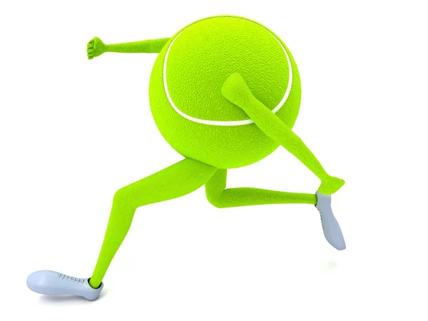 3 d の分離実行中テニス ボール — ストック写真