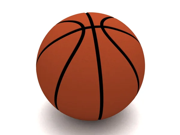 3D μπάλα απομονωμένες καλάθι — Φωτογραφία Αρχείου