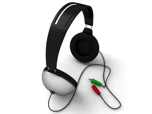 Fones de ouvido 3d com cabo — Fotografia de Stock