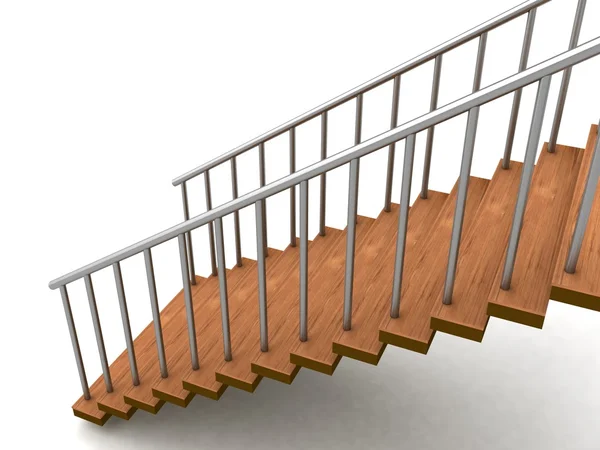 Ізольовані тривимірні сходи — стокове фото