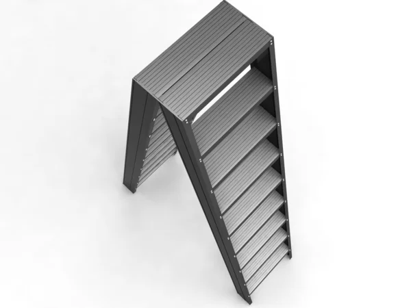 Realizado escalera tridimensional caso —  Fotos de Stock