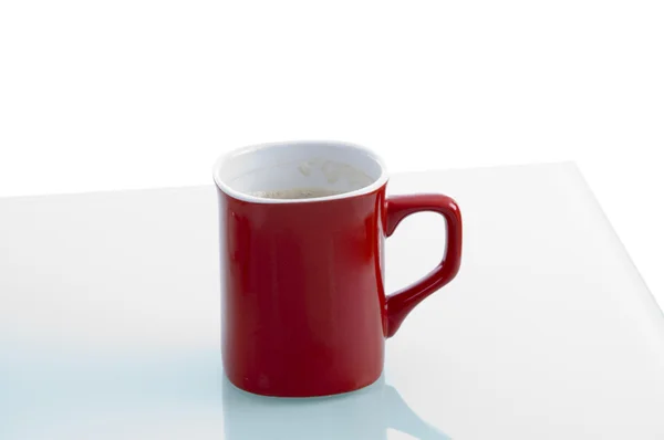 Κούπα απομονωμένες κόκκινο καφέ — Φωτογραφία Αρχείου