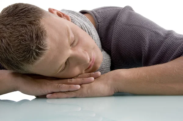 Portrait of sleeping adult man — Stock Photo, Image