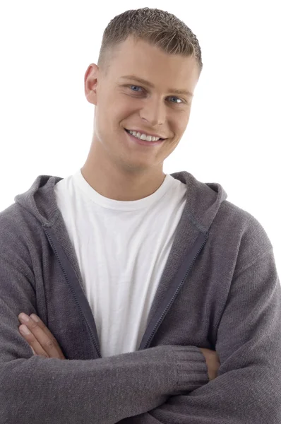 Porträt eines jungen gutaussehenden Mannes, der lächelt — Stockfoto
