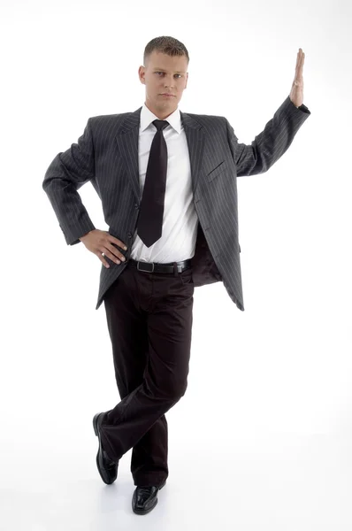 Posing young businessman in style — Stock Photo, Image
