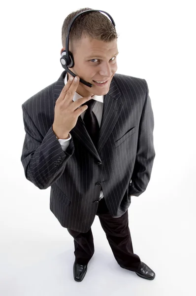 Aerial view of handsome male executive — Stock Photo, Image