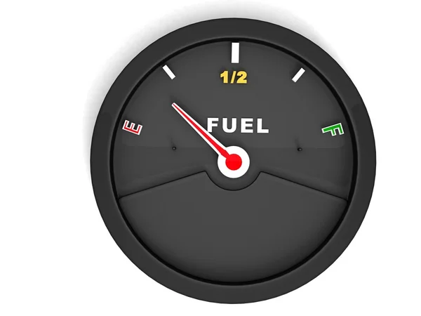 3d circular fuel meter — Stock Photo, Image