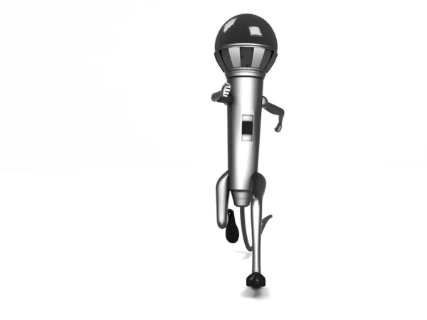 3D-lopende microfoon — Stockfoto