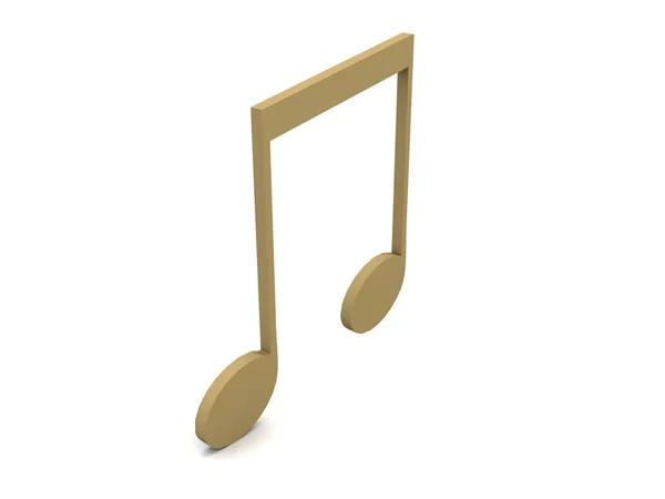Three dimensional musical note — Stock Photo, Image