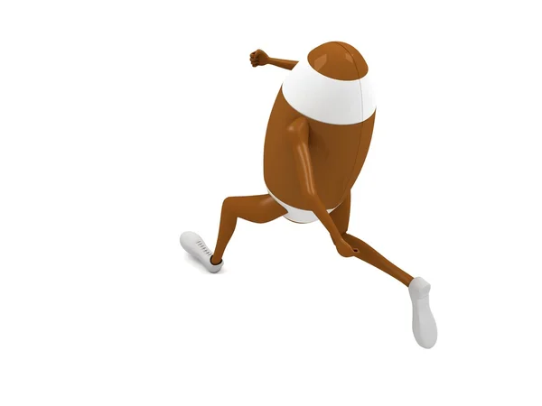 3D τρέχοντας σφαίρα ράγκμπι — Φωτογραφία Αρχείου