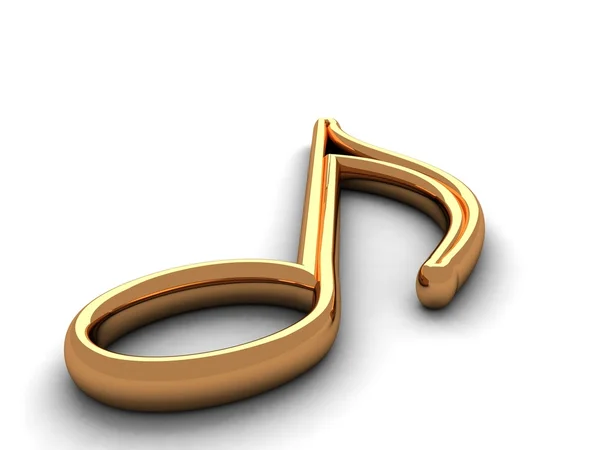 3d golden musical note — Stock Photo, Image