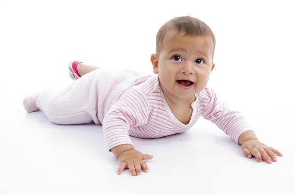 Niedliche Säugling spielt auf dem Boden — Stockfoto