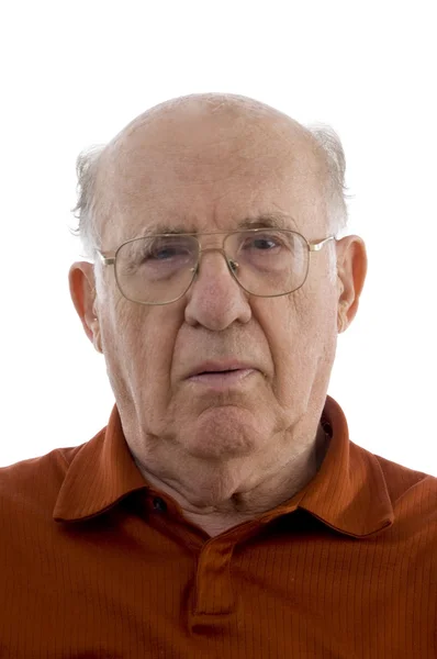 Portrét starého muže při pohledu na fotoaparát — Stock fotografie