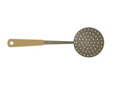 Slotted spoon isolated, illustration clipart