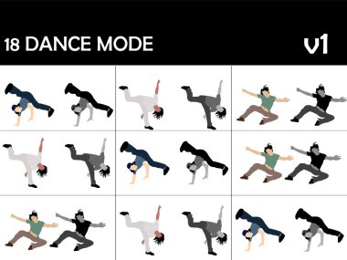 serin dansçılar poz, siluet