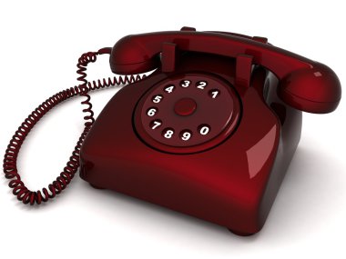 3d landline phone clipart