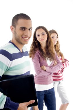 Trio of college best friends clipart