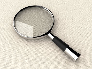 3d magnifying glass clipart