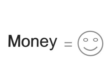 Money equals happiness clipart