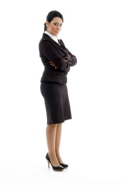 Young lawyer with crossed arms clipart