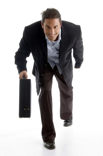 オフィス用バッグを持つ若い会計士 — ストック写真
