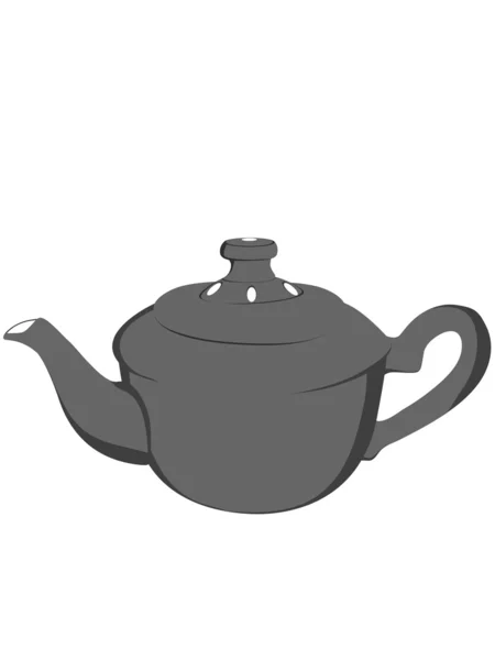 Panela de chá de porcelana — Fotografia de Stock