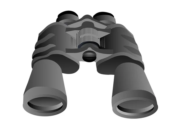 双筒望远镜的插图 — 图库照片