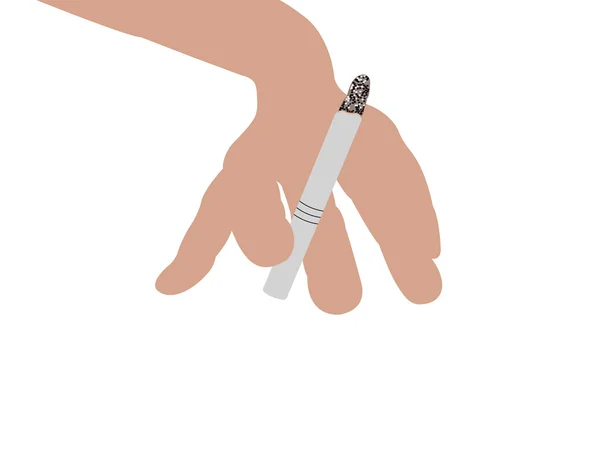 Εικονογράφηση του χέρι που κρατά τσιγάρο — Φωτογραφία Αρχείου
