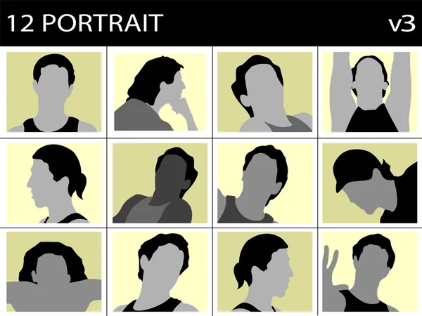 Retrato de los rostros de los hombres, de cerca — Foto de Stock