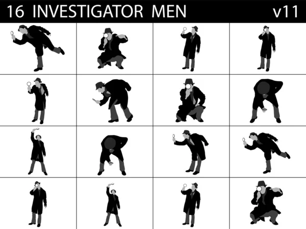 Illustrazione degli uomini indagatori — Foto Stock
