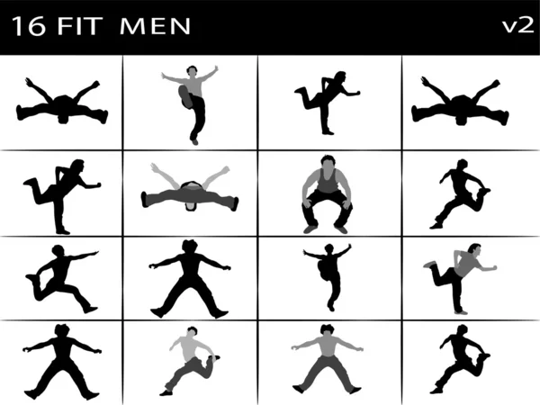 Ilustracja mocny i sprawny mężczyzn — Zdjęcie stockowe