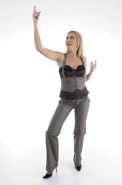 Vrouw in dansen pose — Stockfoto