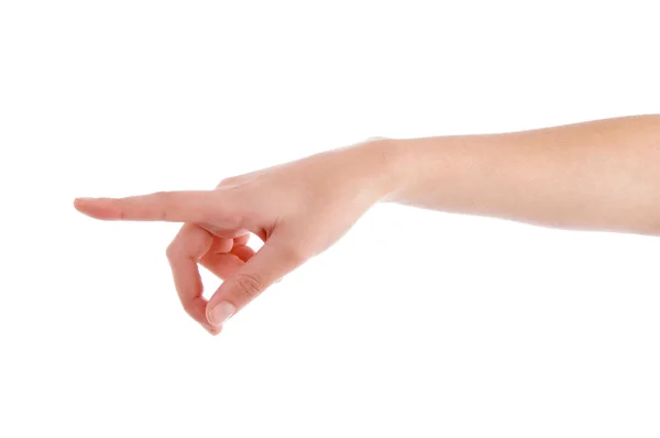 Przyjmując kształt dłoni z kobieta — Zdjęcie stockowe